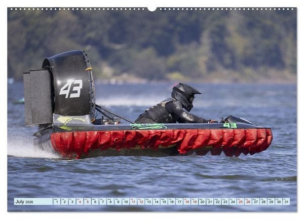 Produktbild: Hovercraft Racing on the Thuringian Sea (Wall Calendar 2026 DIN A2 landscape), CALVENDO 12 Month Wall Calendar