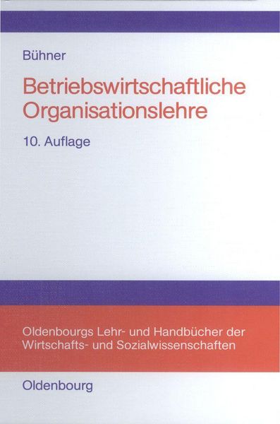 Produktbild: Betriebswirtschaftliche Organisationslehre