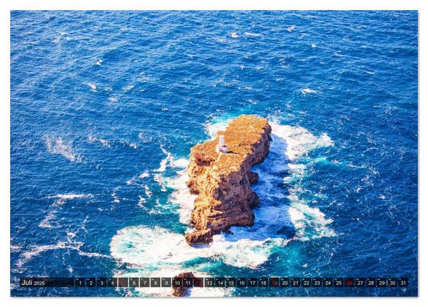 Produktbild: Mallorca - einzigartige Luftbildaufnahmen (Tischkalender 2026 DIN A5 quer), CALVENDO Monatskalender
