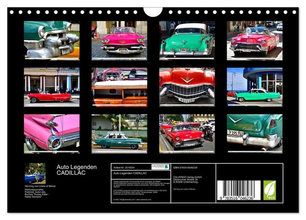 Produktbild: Auto Legenden CADILLAC (Wandkalender 2026 DIN A4 quer), CALVENDO Monatskalender