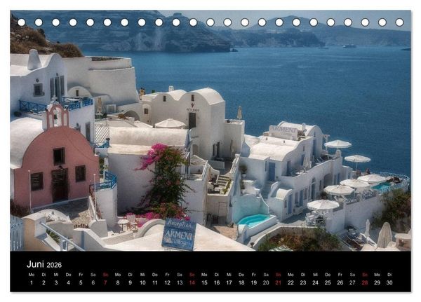 Produktbild: Zauberhaftes Santorin (Tischkalender 2026 DIN A5 quer), CALVENDO Monatskalender