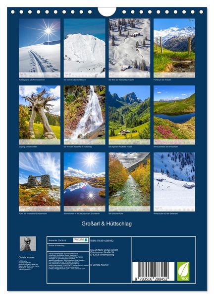 Produktbild: Gro&szlig;arl & H&uuml;ttschlag (Wandkalender 2026 DIN A4 hoch), CALVENDO Monatskalender