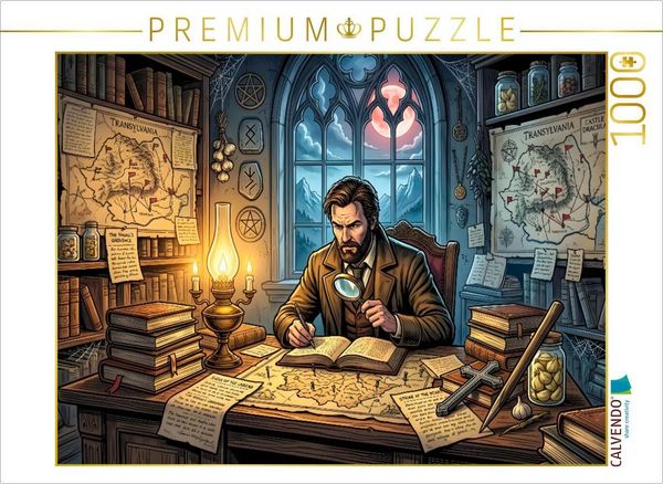 Produktbild: CALVENDO Puzzle Van Helsing erkennt die Wahrheit | 1000 Teile Lege-Gr&ouml;&szlig;e 64x48cm Foto-Puzzle f&uuml;r gl&uuml;ckliche Stunden