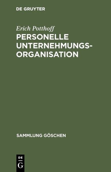 Produktbild: Personelle Unternehmungsorganisation