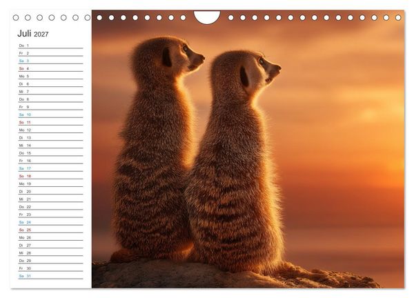 Produktbild: Die Welt der Erdm&auml;nnchen (Wandkalender 2027 DIN A4 quer), CALVENDO Monatskalender