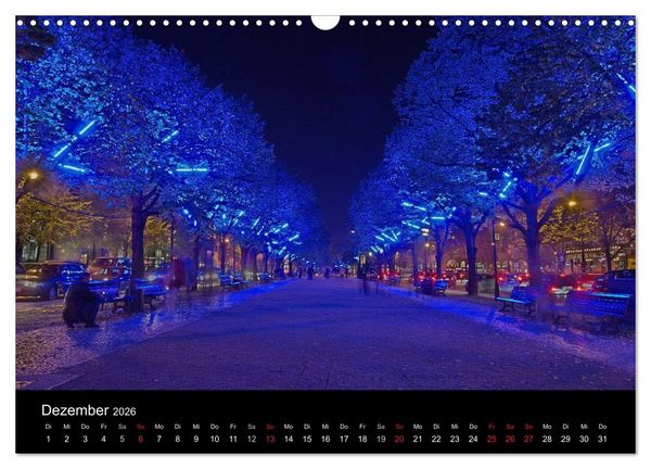 Produktbild: Berlin bei Nacht (Wandkalender 2026 DIN A3 quer), CALVENDO Monatskalender