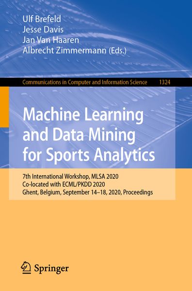 Produktbild: Machine Learning and Data Mining for Sports Analytics