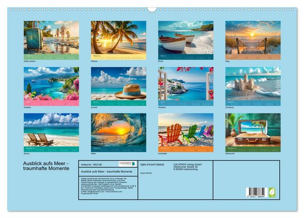 Produktbild: Ausblick aufs Meer - traumhafte Momente (Wandkalender 2026 DIN A2 quer), CALVENDO Monatskalender