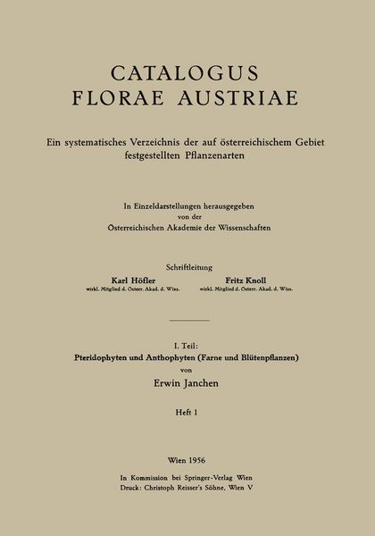 Produktbild: I. Teil: Pteridophyten und Anthophyten (Farne und Bl&uuml;tenpflanzen)