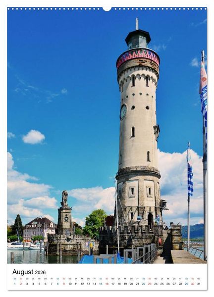 Produktbild: Lindau - Inselstadt am Bodensee (Wandkalender 2026 DIN A2 hoch), CALVENDO Monatskalender