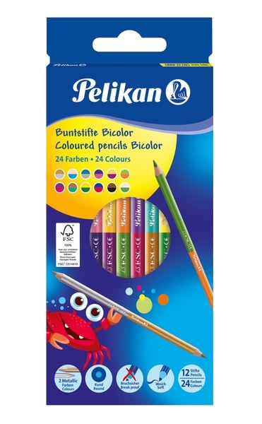 Pelikan Buntstifte Bicolor 12er Set
