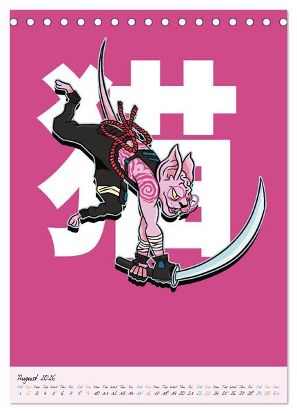 Produktbild: Dangerous Animal Samurai (Desk Calendar 2026 DIN A5 portrait), CALVENDO 12 Month DeskCalendar