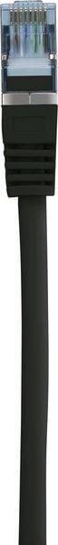 Produktbild: Renkforce RF-5044042 RJ45 Patchkabel CAT 6a S/FTP 1.00m Schwarz Flammwidrig 1St.