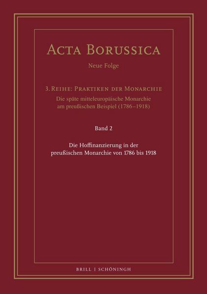 Produktbild: Die Hoffinanzierung in der preu&szlig;ischen Monarchie von 1786 bis 1918