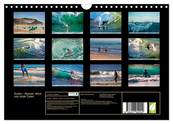 Produktbild: Surfen - Wasser, Wind und coole Typen (Wandkalender 2026 DIN A4 quer), CALVENDO Monatskalender