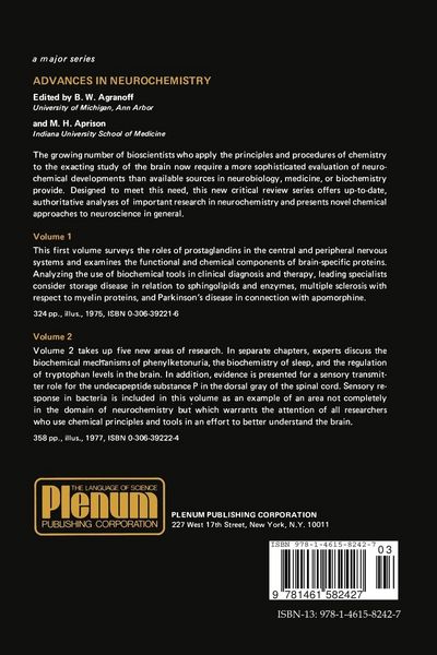 Produktbild: Advances in Neurochemistry