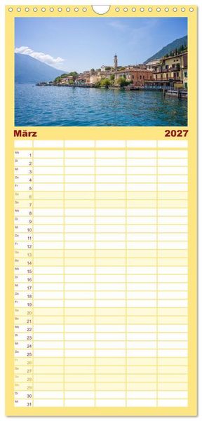 Produktbild: Familienplaner 2027 - Limone sul Garda - Traumhaftes St&auml;dtchen am Gardasee mit 5 Spalten (Wandkalender, 21 x 45 cm) CALVENDO