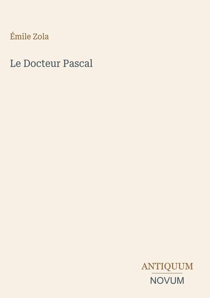 Produktbild: Le Docteur Pascal