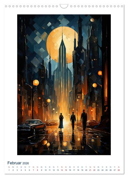 Produktbild: ART DECO City (Wandkalender 2026 DIN A3 hoch), CALVENDO Monatskalender