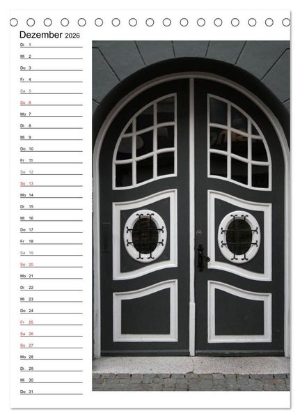 Produktbild: Alte D&auml;nische T&uuml;ren (Tischkalender 2026 DIN A5 hoch), CALVENDO Monatskalender