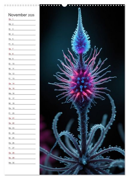 Produktbild: Leuchtende Mikroflora (Wandkalender 2026 DIN A2 hoch), CALVENDO Monatskalender