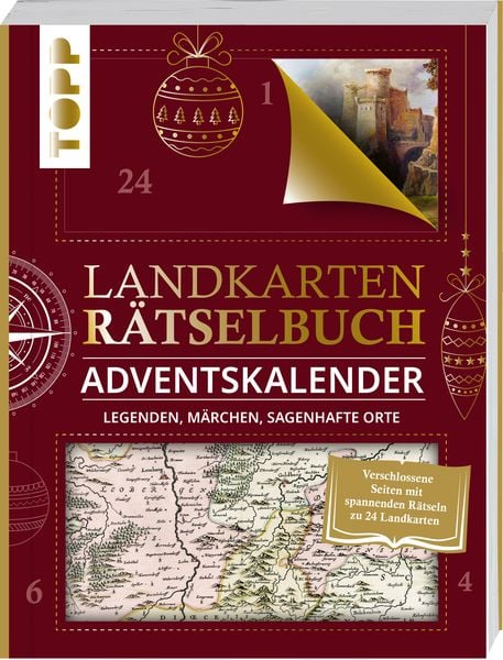 Landkarten Rätselbuch Adventskalender. Legenden, Märchen, sagenhafte Orte