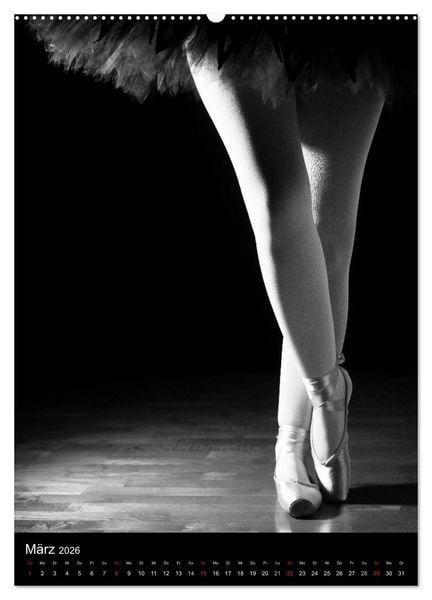 Produktbild: Ballett in Schwarzweiss (Wandkalender 2026 DIN A2 hoch), CALVENDO Monatskalender