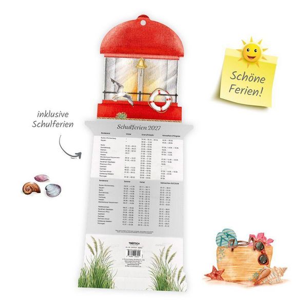 Produktbild: TR&Ouml;TSCH - Formkalender Familienkalender Leuchtturm 2027