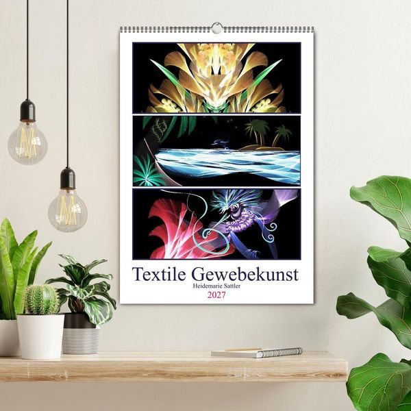 Produktbild: Textile Gewebekunst (Wandkalender 2027 DIN A2 hoch), CALVENDO Monatskalender