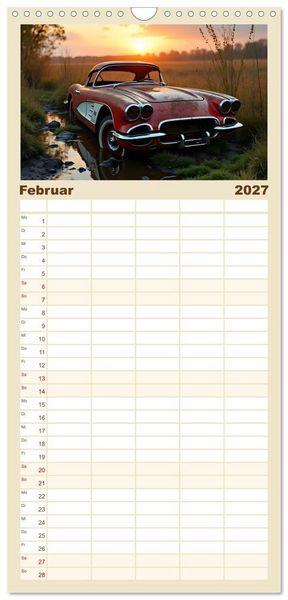 Produktbild: Familienplaner 2027 - Vergessene Legenden mit 5 Spalten (Wandkalender, 21 x 45 cm) CALVENDO