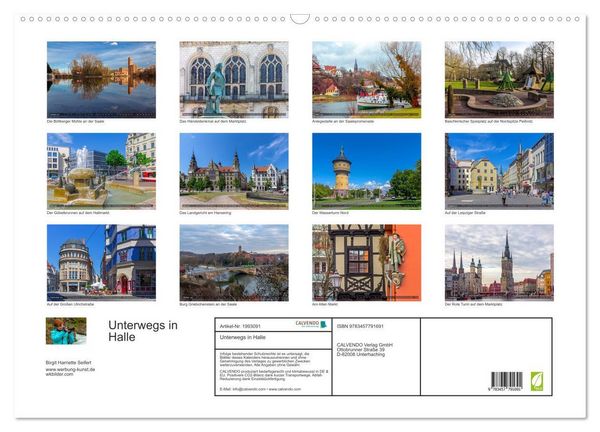 Produktbild: Unterwegs in Halle (Wandkalender 2026 DIN A2 quer), CALVENDO Monatskalender