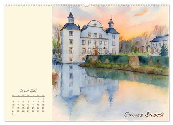 Produktbild: Schl&ouml;sser und Burgen - Romantische Reise durch Nordrhein-Westfalen (Wandkalender 2026 DIN A2 quer), CALVENDO Monatskalender