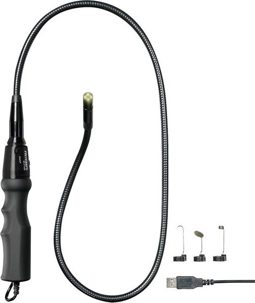 Produktbild: USB-Endoskop VOLTCRAFT BS-17+ Sonden-&Oslash;: 8 mm Sonden-L&auml;nge: 93 cm Bild-Funktion, Video-Funktion, LED-Beleuchtung, Fokussierung