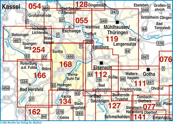 Produktbild: Mittleres Werratal, Gerstungen, Berka, Heringen, Sontra und Umgebung Radwander- und Wanderkarte 1 : 35 000