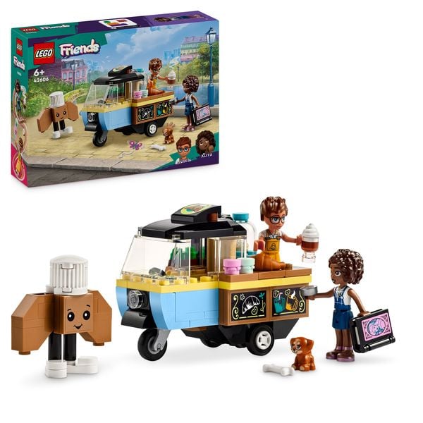 LEGO Friends 42606 Rollendes Café, Kleines Set mit Bäckerei-Spielzeug