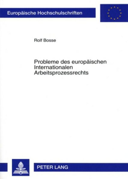 Produktbild: Probleme des europ&auml;ischen Internationalen Arbeitsprozessrechts