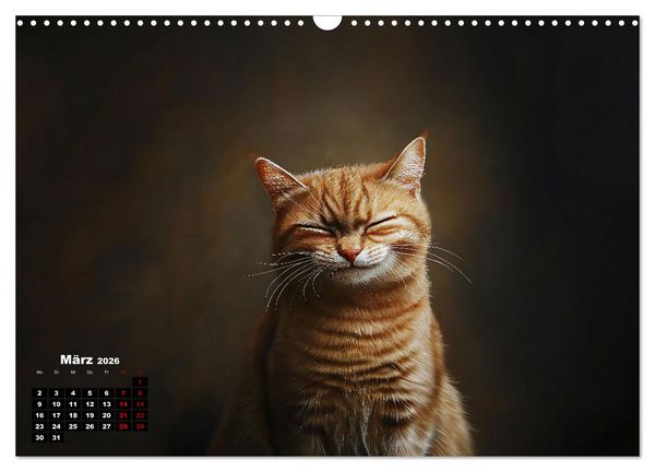 Produktbild: Auch Katzen lachen gern (Wandkalender 2026 DIN A3 quer), CALVENDO Monatskalender
