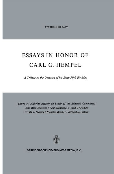 Produktbild: Essays in Honor of Carl G. Hempel