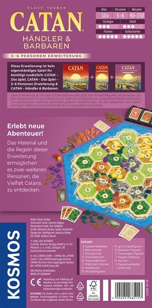Produktbild: CATAN - H&auml;ndler & Barbaren - Erweiterung f&uuml;r 5-6 Personen