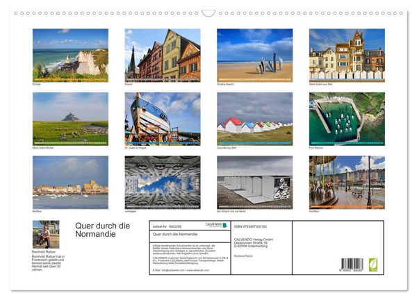 Produktbild: Quer durch die Normandie (Wandkalender 2026 DIN A2 quer), CALVENDO Monatskalender