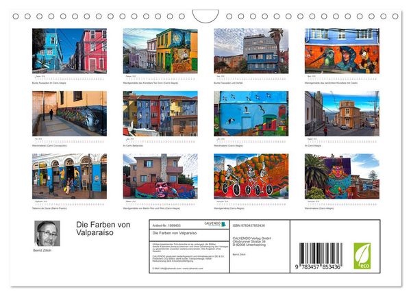 Produktbild: Die Farben von Valpara&iacute;so (Wandkalender 2026 DIN A4 quer), CALVENDO Monatskalender
