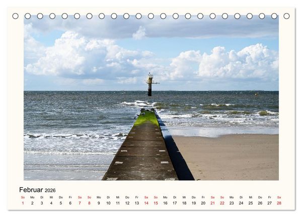 Produktbild: Borkum - Ruhig inmitten der Wogen (Tischkalender 2026 DIN A5 quer), CALVENDO Monatskalender