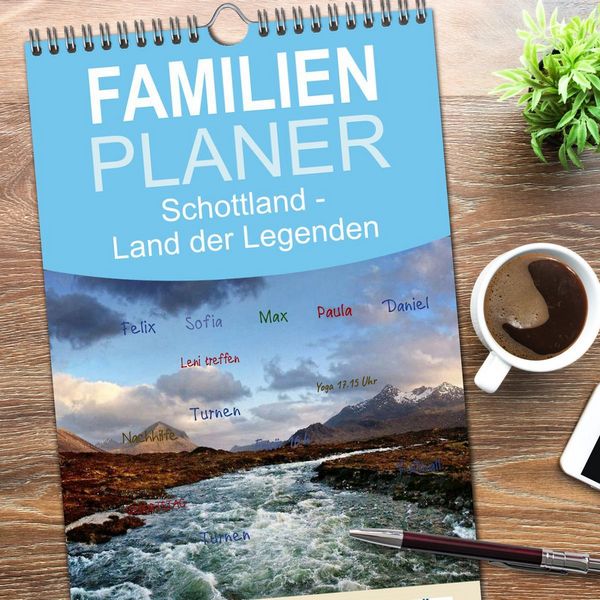 Produktbild: Familienplaner 2026 - Schottland - Land der Legenden mit 5 Spalten (Wandkalender, 21 x 45 cm) CALVENDO