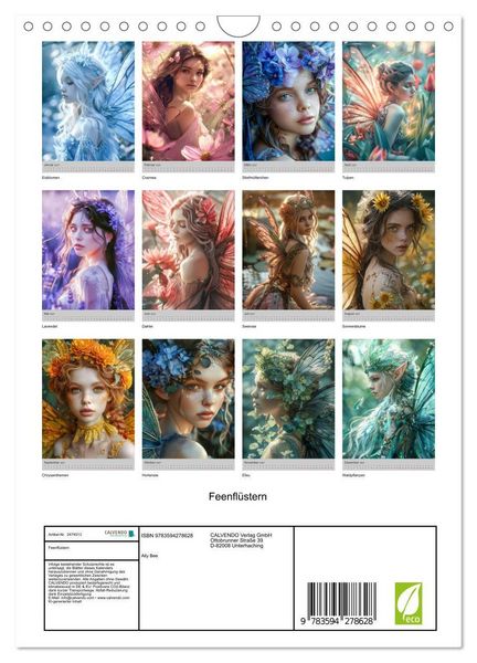 Produktbild: Feenfl&uuml;stern (Wandkalender 2027 DIN A4 hoch), CALVENDO Monatskalender