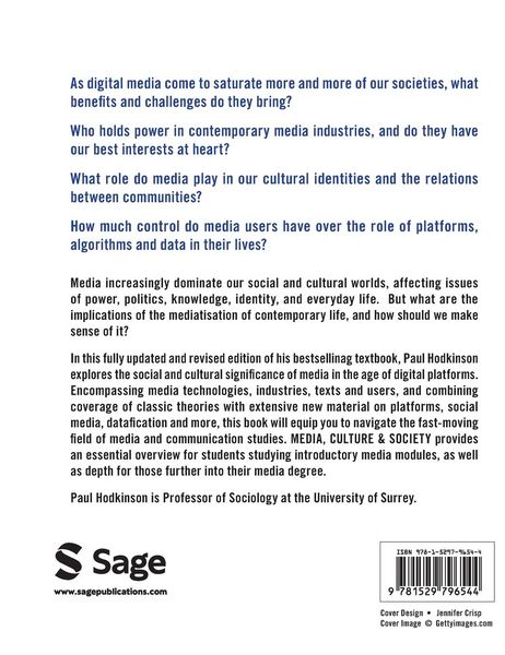 Produktbild: Media, Culture and Society
