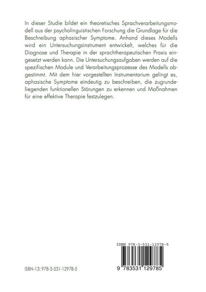 Produktbild: Symptomorientierte Diagnostik bei Aphasien