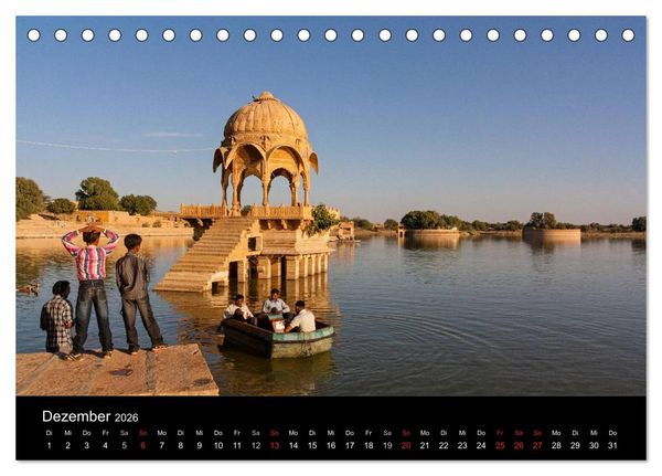 Produktbild: Indien, vom Taj Mahal zur W&uuml;ste Thar (Tischkalender 2026 DIN A5 quer), CALVENDO Monatskalender