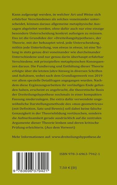 Produktbild: Metaphysik aus reiner Unterscheidung