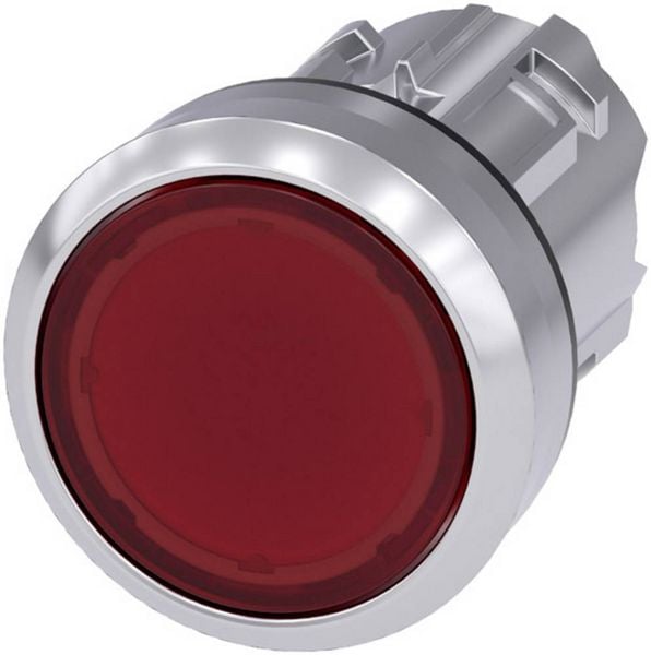 Produktbild: Siemens 3SU10510AB200AA0 3SU1051-0AB20-0AA0 Leuchtdrucktaster Bet&auml;tiger flach, Frontring Metall, Hochglanz Rot 1 St.