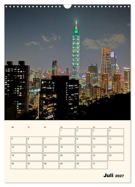 Produktbild: Taipeh &ndash; Stadt der Kontraste (Wandkalender 2027 DIN A3 hoch), CALVENDO Monatskalender